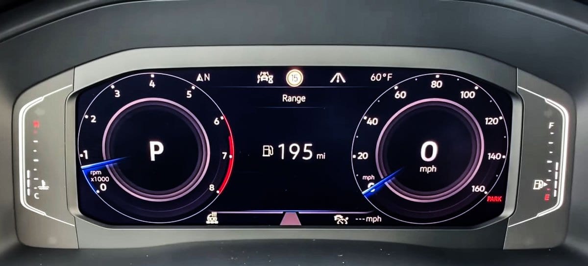 màn hình digital Volkswagen Teramont sắc nét