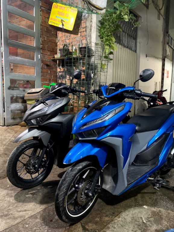 Các loại xe máy đa dạng về chủng loại và màu sắc, phục vụ nhu cầu thuê xe