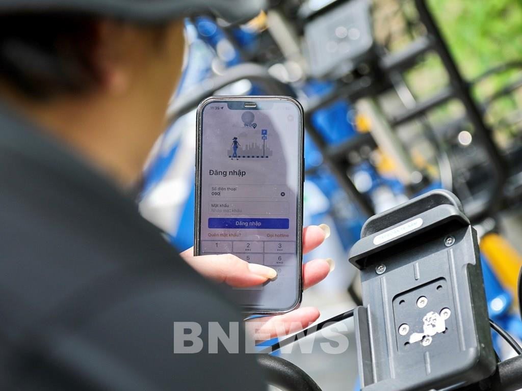 cài đặt ứng dụng TNGo thuê xe đạp công cộng