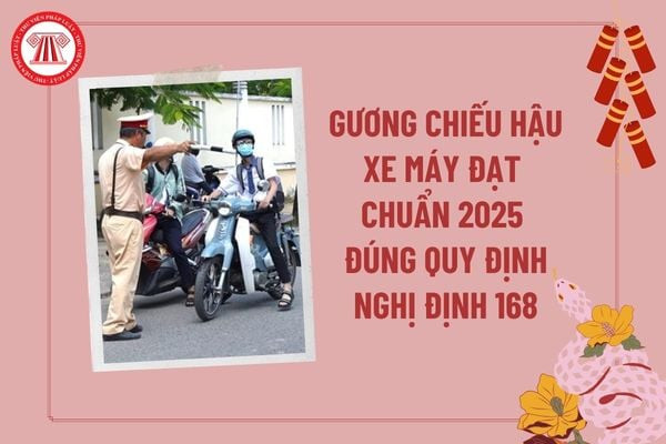 Hình ảnh minh họa các loại gương xe máy đạt chuẩn theo quy định mới, đảm bảo an toàn giao thông.