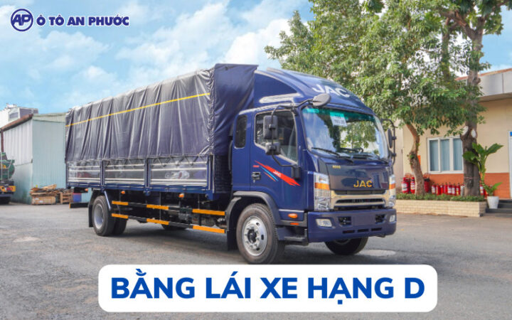 Hình ảnh minh họa một bằng lái xe hạng D, tượng trưng cho quyền điều khiển xe khách và xe tải có trọng tải lớn