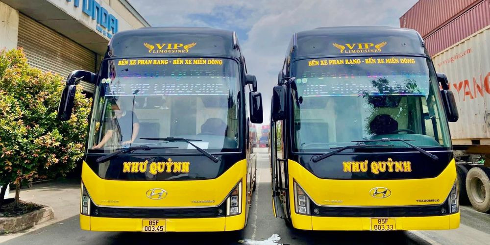Hình ảnh xe khách Như Quỳnh trên tuyến Sài Gòn - Phan Rang, nổi bật dịch vụ