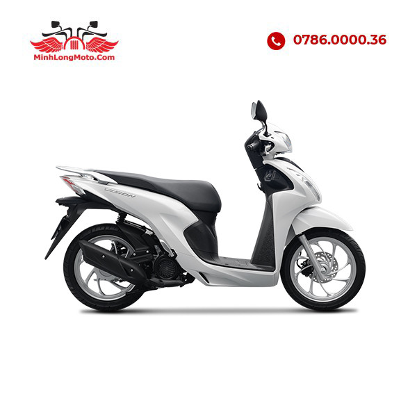 Honda Vision 2024 phiên bản Tiêu chuẩn màu trắng đen, được ưa chuộng ở Thanh Hóa