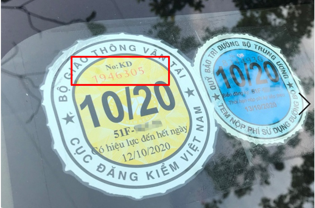 hướng dẫn nhập số tem kiểm định xe