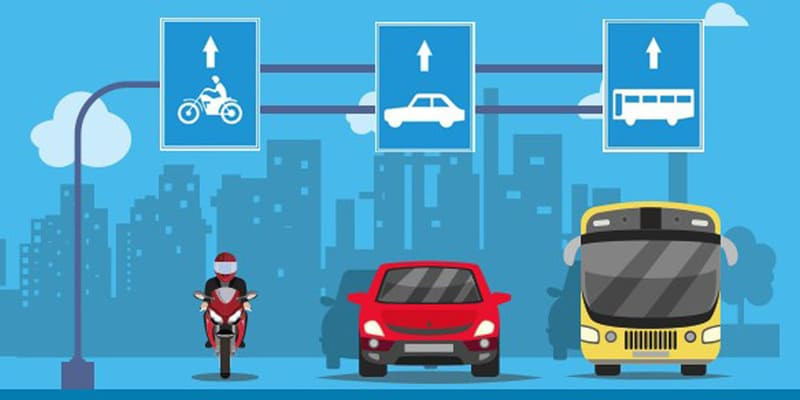 Lỗi đi sai làn đường trên đường hai chiều