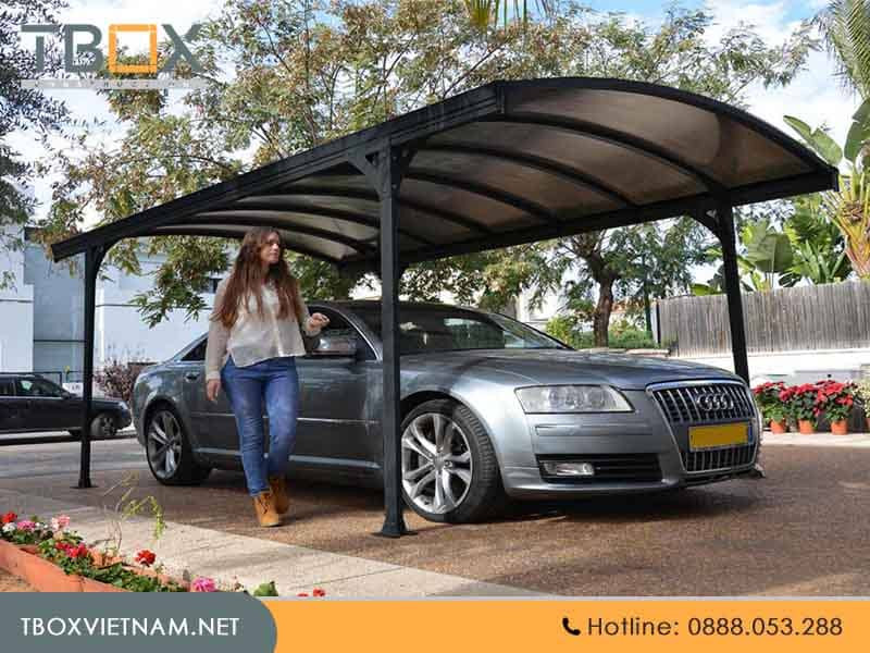 Mẫu thiết kế chỗ để xe ô tô ngoài trời cho gia đình