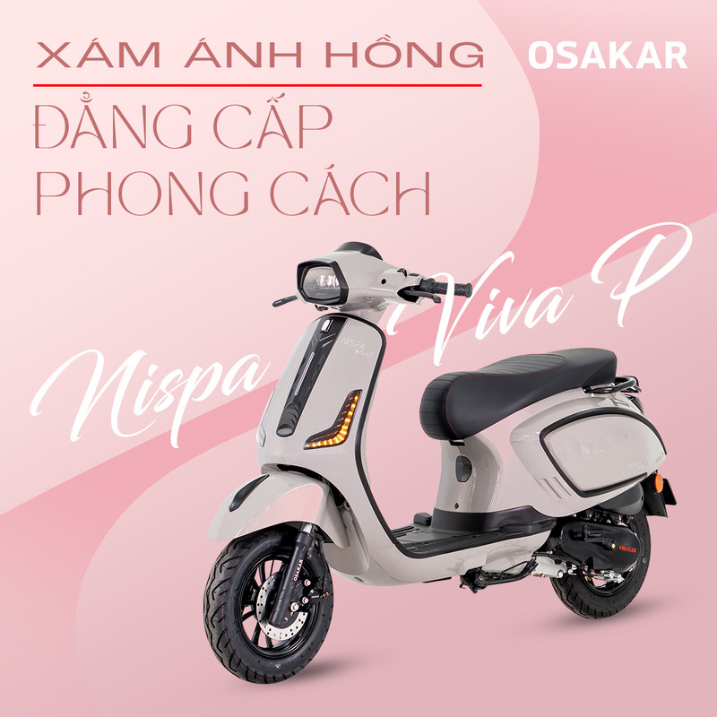 Mẫu xe 50cc Osakar Nispa Viva P nhỏ gọn di chuyển trong thành phố