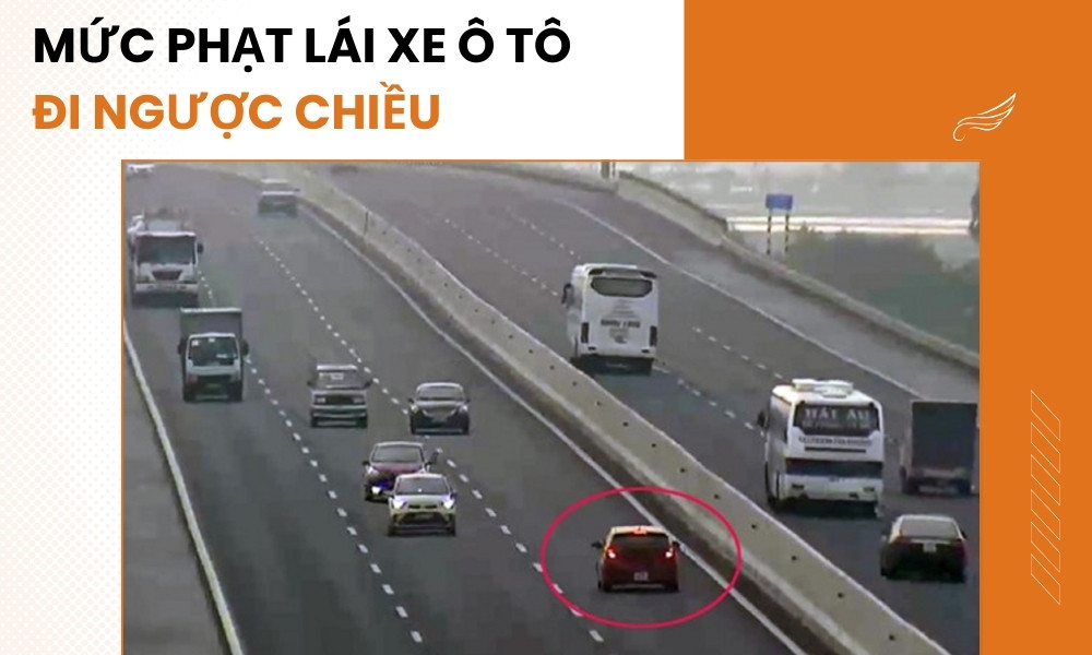 Minh họa biển báo giao thông cấm đi ngược chiều và xe ô tô tuân thủ quy định.