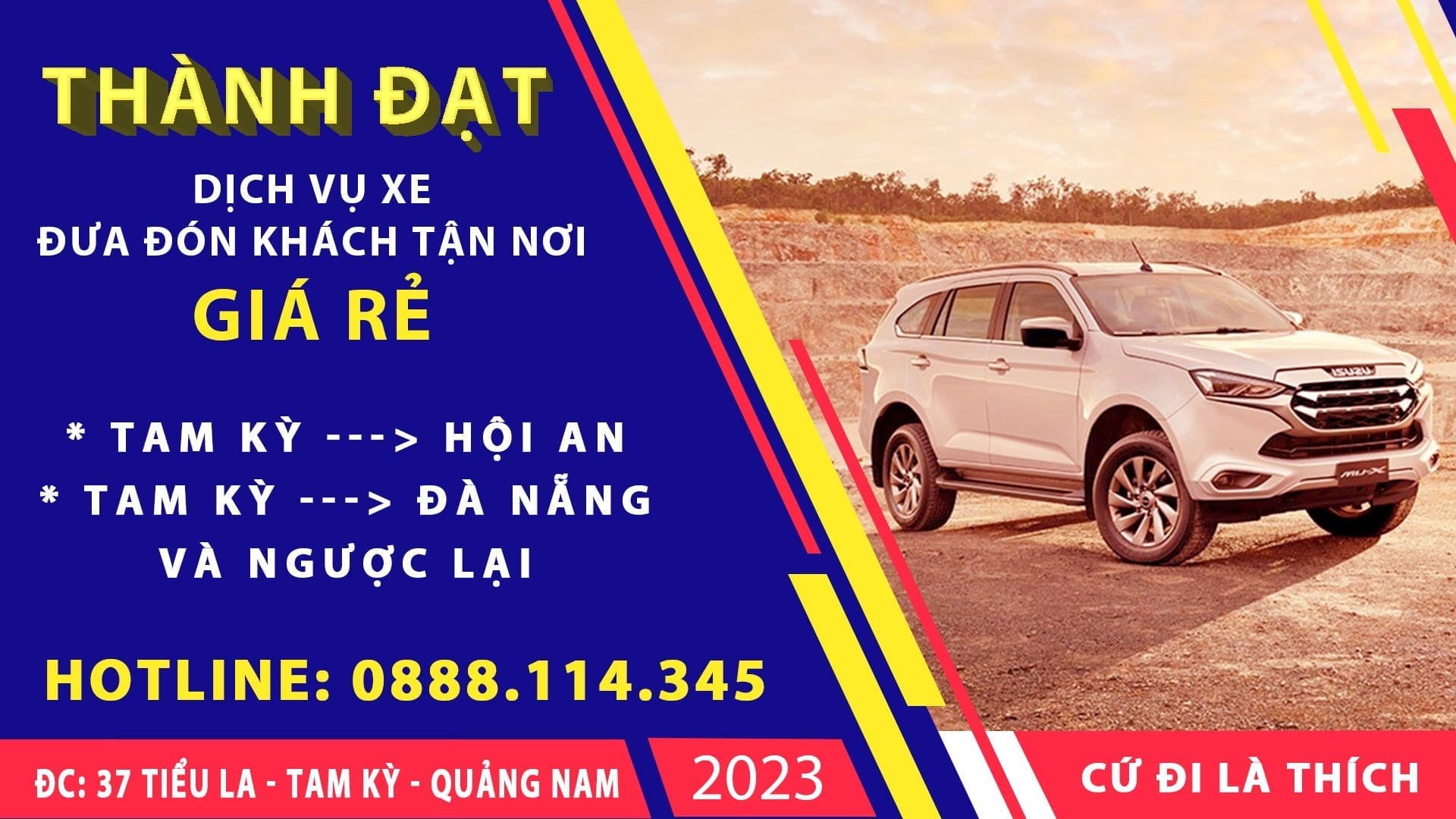 nhà xe Thành Đạt xe dịch vụ Tam Kỳ Đà Nẵng