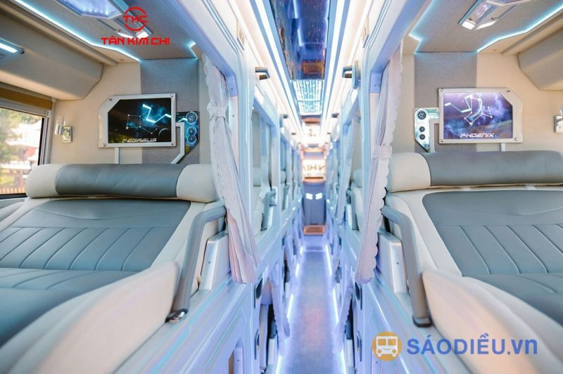 Nội thất xe giường Cabin Tân Kim Chi sang trọng