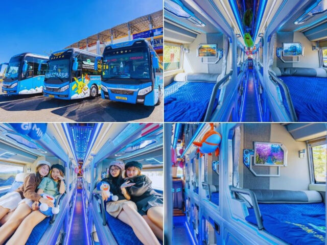 Nội thất xe giường đôi 22 chỗ của nhà xe Tân Quang Dũng tuyến Sài Gòn Đà Lạt