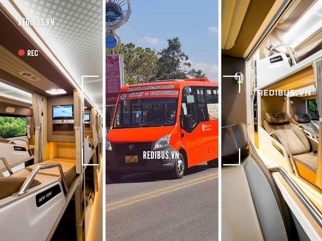 Nội thất xe Phương Trang Mỹ Tho tiện nghi và thoải mái