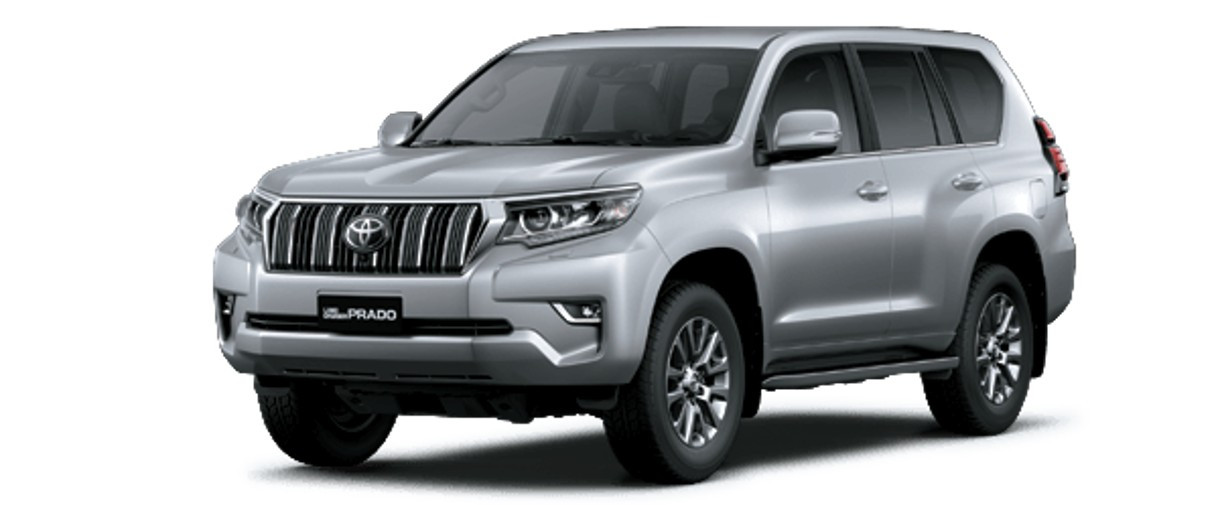 Vẻ ngoài uy nghi của Toyota Land Cruiser Prado, một trong các dòng xe Toyota 7 chỗ