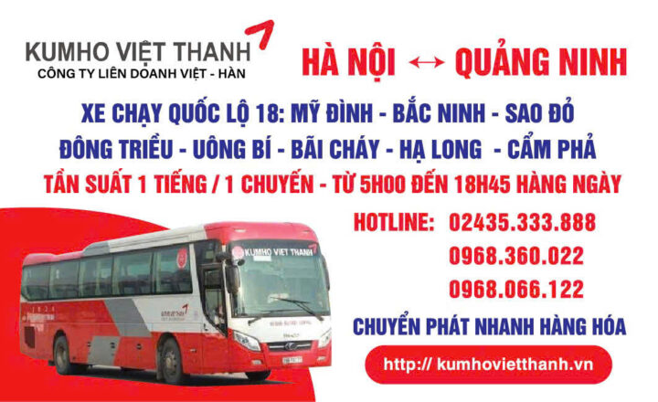 Xe khách Kumho Việt Thanh chờ đón khách tại bến