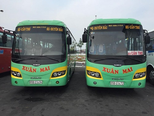 Xe khách Xuân Mai phục vụ tuyến đường Trà Vinh Cần Thơ