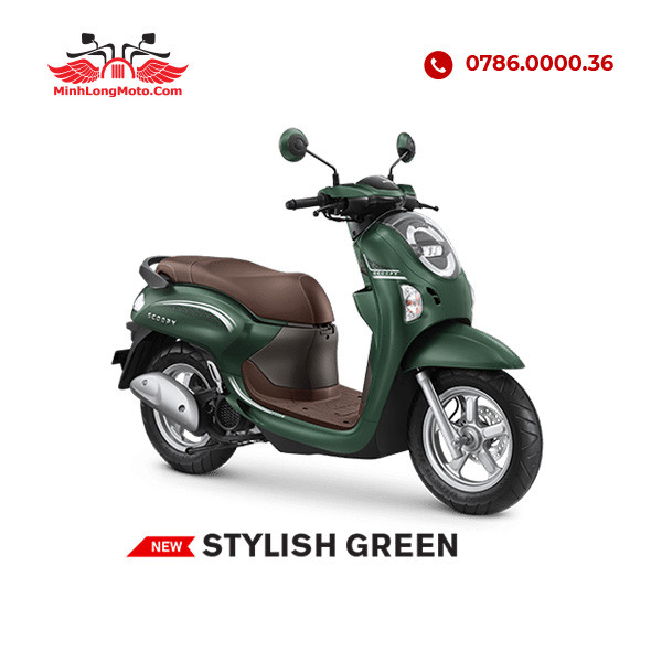 Xe tay ga Honda Scoopy Stylish 2025 màu xanh nhám với công nghệ Smartkey