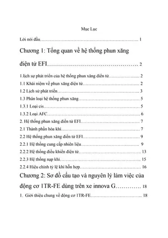 Đồ Án Phun Xăng Điện Tử Xe Ô Tô Con: Cấu Trúc Và Nguyên Lý Hoạt Động Đồ Án Phun Xăng Điện Tử Xe Ô Tô Con: Cấu Trúc Và Nguyên Lý Hoạt Động
